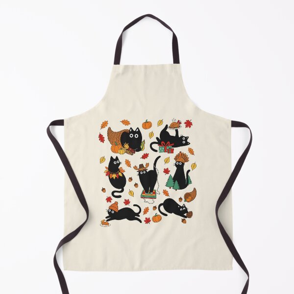 Item preview, Black Cats Thanksgiving Harvest, Funny Fall Cat Pumpkin Pattern designed and sold by Krasnovaovaova.
