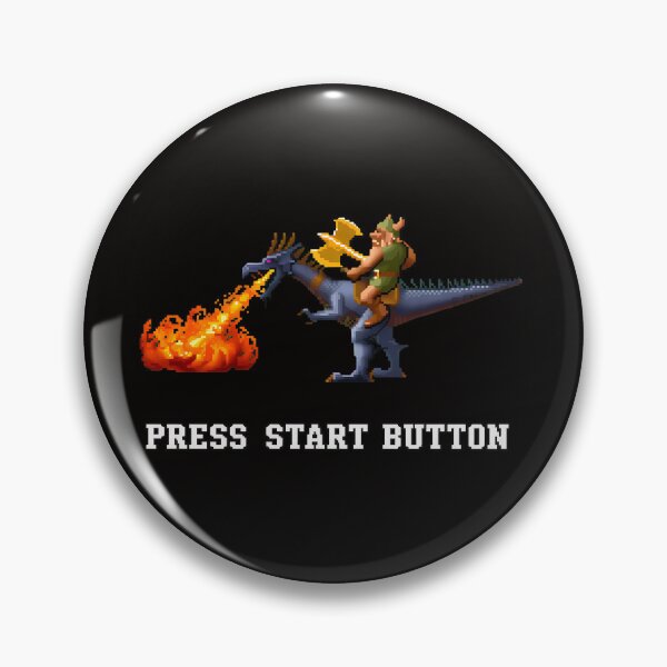 Item preview, Press Start Button Viking Dragon Pixel Art Retro Gaming designed and sold by CoconutBoys.