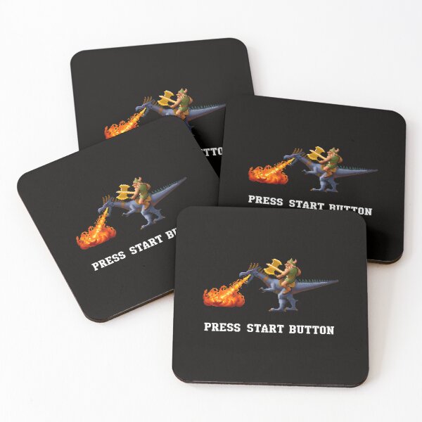 Item preview, Press Start Button Viking Dragon Pixel Art Retro Gaming designed and sold by CoconutBoys.