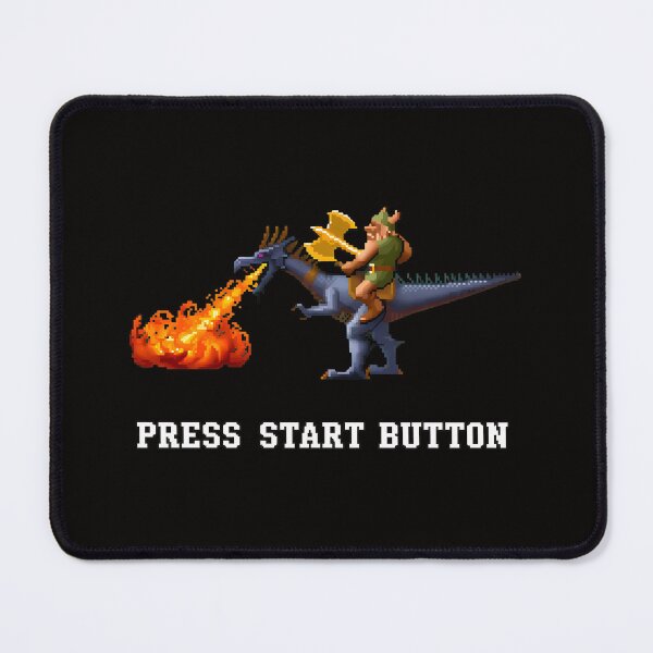 Item preview, Press Start Button Viking Dragon Pixel Art Retro Gaming designed and sold by CoconutBoys.