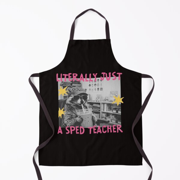 Item preview, Literally Just a Sped Teacher Raccoon Meme designed and sold by torildorxop.