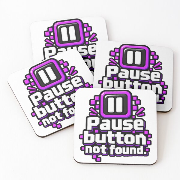 Item preview, Pause Button Not Found Funny Tech Quote Design designed and sold by Kenzie & Co.