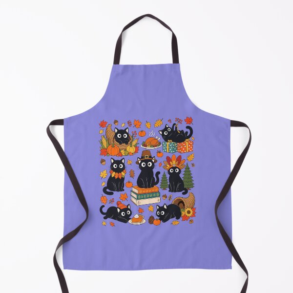 Item preview, Black Cat Autumn Harvest, Cute Thanksgiving Cats with Pumpkins and Books designed and sold by Krasnovaovaova.