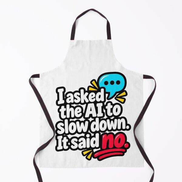 Item preview, I Asked The AI To Slow Down It Said No Funny Quote Design designed and sold by Kenzie & Co.