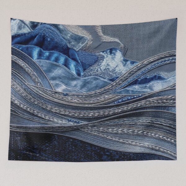 Item preview, Sapphire Textile Art Landscape designed and sold by KingsArtworx 2.