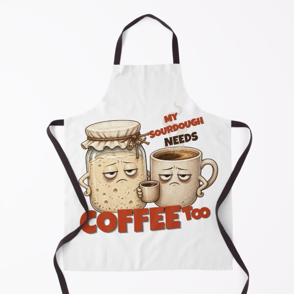 Item preview, My Sourdough Needs Coffee Too Funny Baker Sticker designed and sold by KaBaRen.