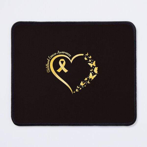 Item preview, Cute Butterfly Heart Childhood Cancer Awareness Gold Ribbon designed and sold by ImeldaSparks.