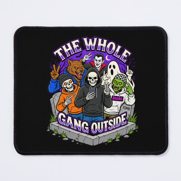 Item preview, The Whole Gang Outside Funny Halloween Monster Crew designed and sold by SeriouslyArtistical.