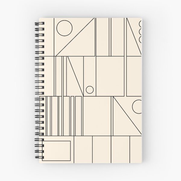 Item preview, Mid Century Modern Minimalist Geometric Abstract Modtastic Modernist Pattern in Black and Almond Cream designed and sold by kierkegaard.