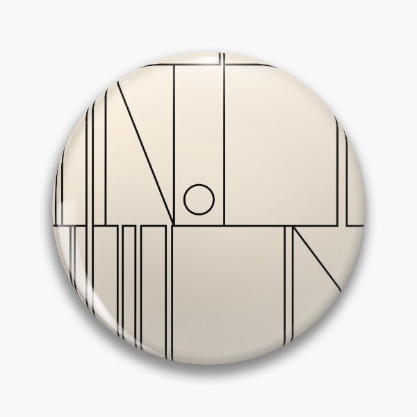 Item preview, Mid Century Modern Minimalist Geometric Abstract Modtastic Modernist Pattern in Black and Almond Cream designed and sold by kierkegaard.