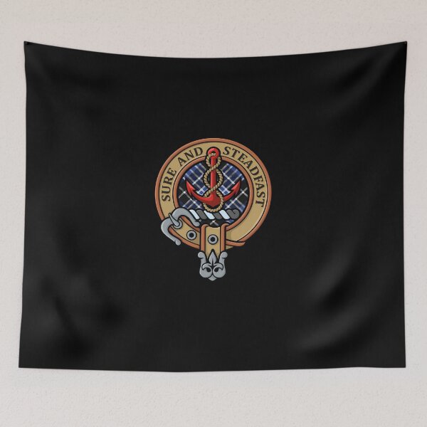 Item preview, Traditional Maritime Anchor Rope Tartan Pattern Shield Emblem designed and sold by MirkoBrinkm.