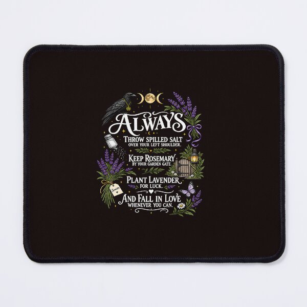 Item preview, Always Throw Spilled Salt Witchcraft Lavender Garden Rules designed and sold by ImeldaSparks.