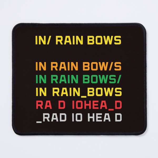Item preview, IN RAIN BOWS RAD IO HEAD Typography Art designed and sold by MouDesignArt.