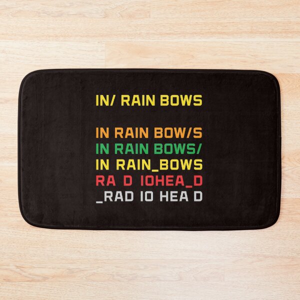 Item preview, IN RAIN BOWS RAD IO HEAD Typography Art designed and sold by MouDesignArt.