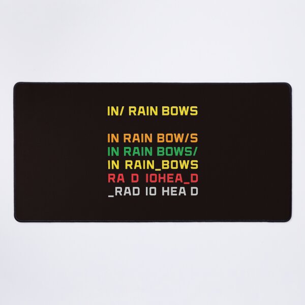 Item preview, IN RAIN BOWS RAD IO HEAD Typography Art designed and sold by MouDesignArt.