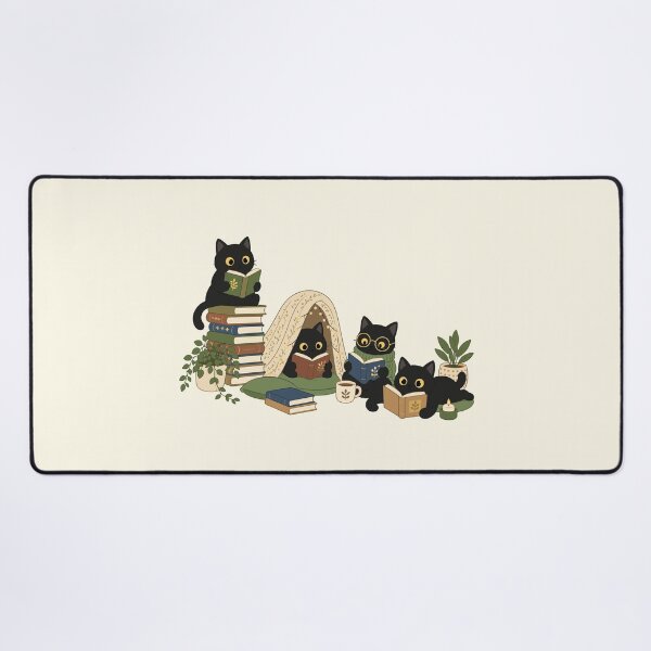 Item preview, Cozy Black Cats Reading in a Book Nook, Cute Literary Cat Art designed and sold by Krasnovaovaova.