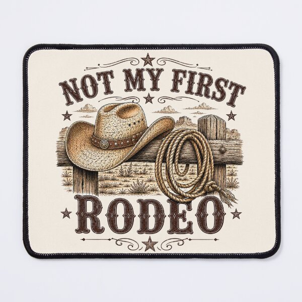 Item preview, Retro Cowboy Hat Not My First Rodeo designed and sold by legendaryskins.