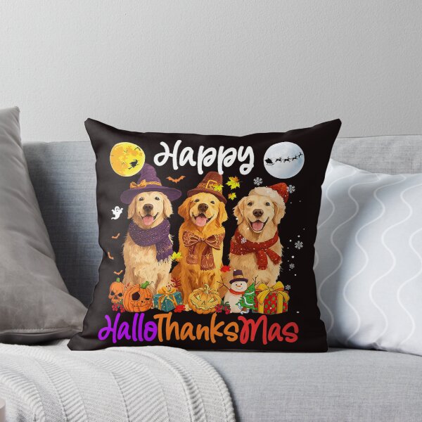 Item preview, Golden Retriever Happy HalloThanksMas Holiday Season designed and sold by ImeldaSparks.