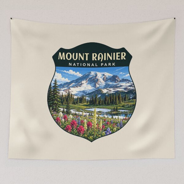 Item preview, Mount Rainier National Park Retro Design designed and sold by Gideon Emmerich.