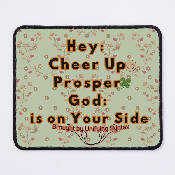 Item preview, Cheer Up, Prosper - God is on Your Side Inspirational Typography & Motivational Quote Designs designed and sold by UnifyingSyntax.