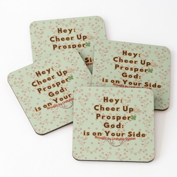 Item preview, Cheer Up, Prosper - God is on Your Side Inspirational Typography & Motivational Quote Designs designed and sold by UnifyingSyntax.