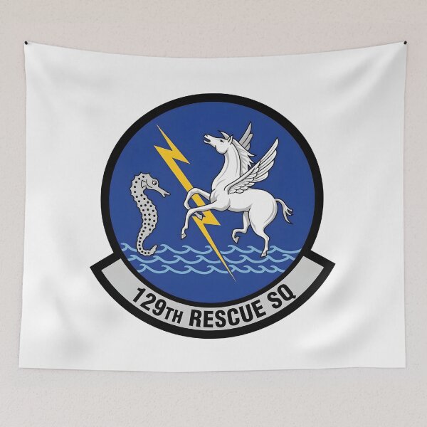 Item preview, USAF 129th Rescue Squadron (129th RQS) Emblem Patch    designed and sold by CharlieDesings.