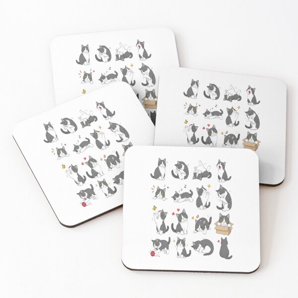 Item preview, Cute Minimalist Cat Pattern Art Adorable Kitty Digital Vector Illustration Playful Cat Silhouette Aesthetic Black Cat Patterns designed and sold by Matt_Smith.