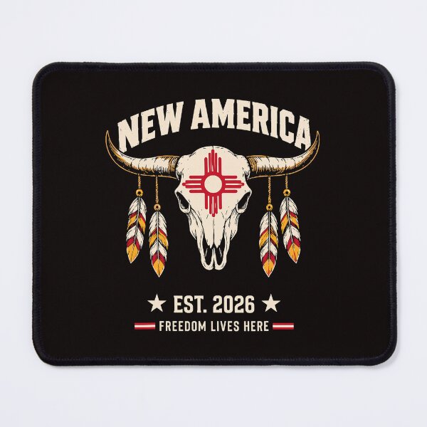 Item preview, New America Zia Bull Skull Southwestern Freedom designed and sold by torildorxop.