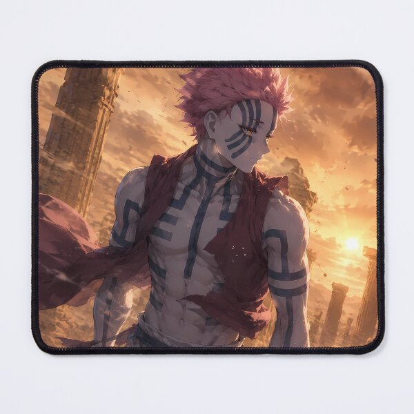 Item preview, Akaza Demon Slayer Ancient Ruins Golden Sunset designed and sold by SolenneAzur.