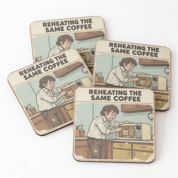 Item preview, Bureau of Reheating the Same Coffee Twice designed and sold by PictorialWhimsy.