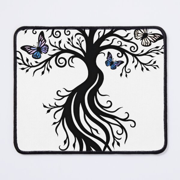 Item preview, Bold Tribal Tree of Life with Rainbow Butterflies designed and sold by Qubivibe.