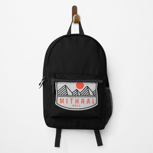 Item preview, Geometric Mountain Peaks Ridge Crimson Sun Shield Badge designed and sold by MirkoBrinkm.