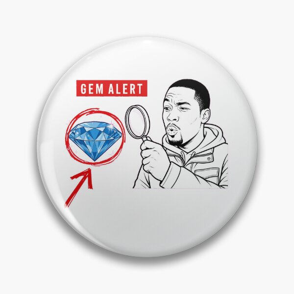 Item preview, Gem Alert design - That One Good TikTok After Doomscrolling - Funny Magnifying Glass Meme designed and sold by UkiyoArchive.