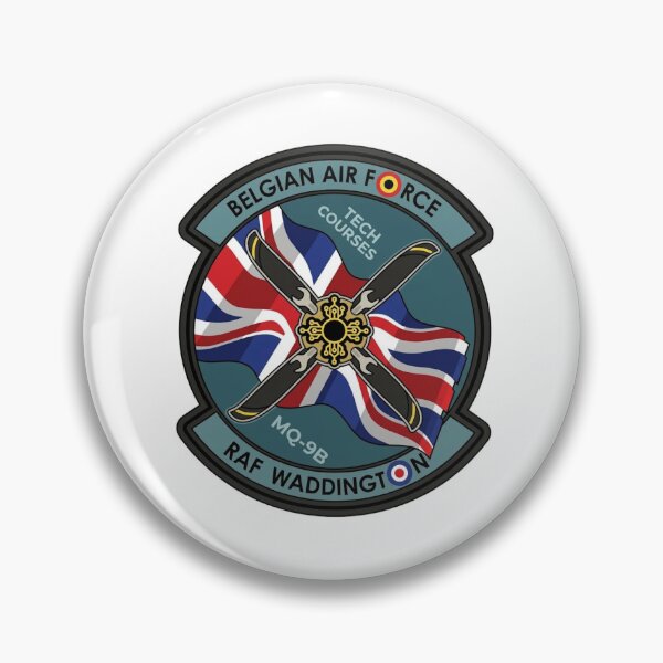 Item preview, Belgian Air Force MQ-9B Tech Courses RAF Waddington Patch designed and sold by CharlieDesings.