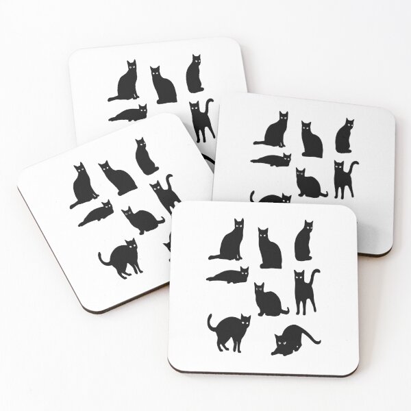Item preview, Cute Minimalist Cat Pattern Art Adorable Kitty Digital Vector Illustration Playful Cat Silhouette Aesthetic Black Cat Patterns designed and sold by Matt_Smith.