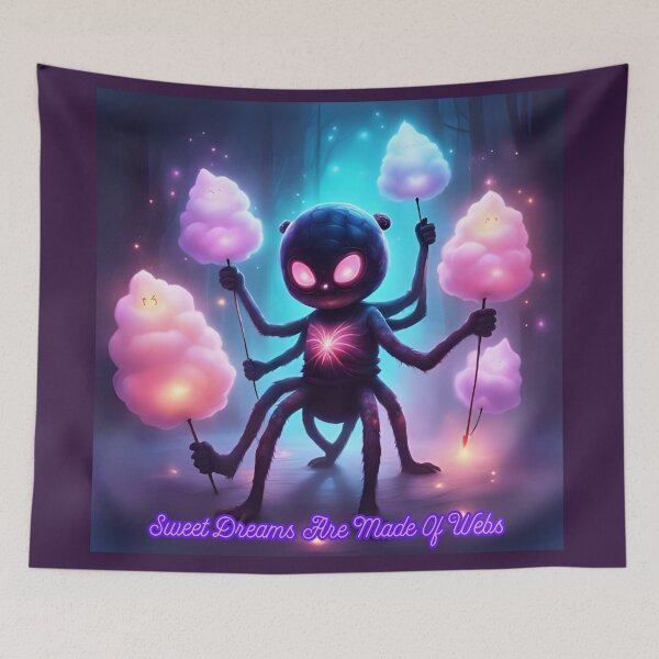 Item preview, Chibi Spider Baby-Cute Toddler Cryptid w/Cotton Candy designed and sold by soin10s-designs.