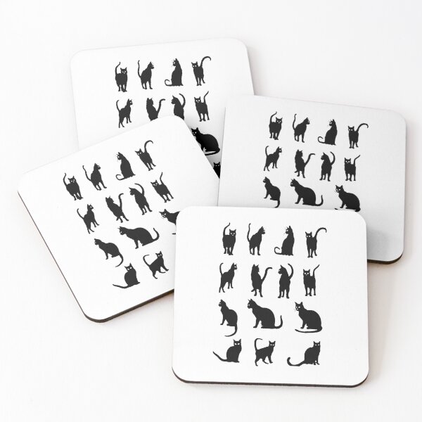 Item preview, Cute Minimalist Cat Pattern Art Adorable Kitty Digital Vector Illustration Playful Cat Silhouette Aesthetic Black Cat Patterns designed and sold by Matt_Smith.