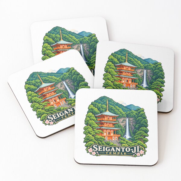 Item preview, Seiganto-ji Temple and Nachi Waterfall, Japan designed and sold by Myra365Art.