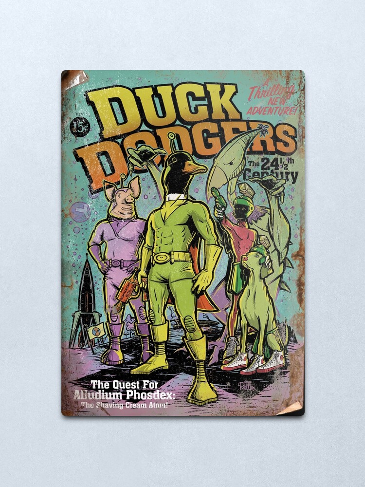 Alternate view of Space Duck Pulp Metal Print