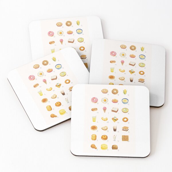 Item preview, American Foods Alphabet Watercolour Nursery Art designed and sold by Ooshimooshi.