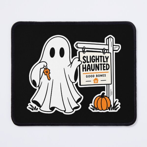Item preview, Slightly Haunted, Good Bones – Funny Halloween Realtor Ghost designed and sold by Stinky Lincy's Apparel Company.