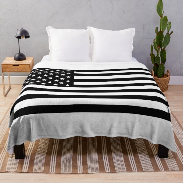 Item preview, American Flag USA - Black & White United States Flag designed and sold by DGMaxShop.