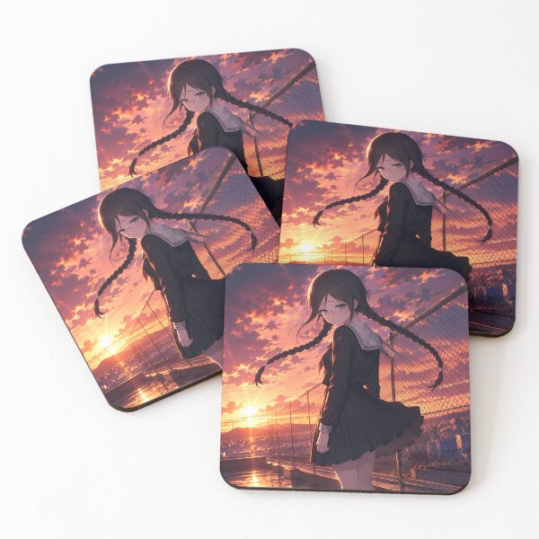 Item preview, Toko Fukawa Danganronpa Fiery Rooftop Sunset designed and sold by SolenneAzur.