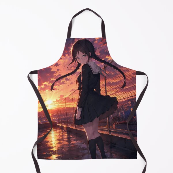 Item preview, Toko Fukawa Danganronpa Fiery Rooftop Sunset designed and sold by SolenneAzur.