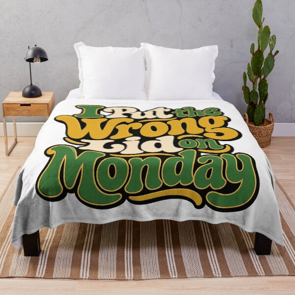 Item preview, Wrong Lid on Monday Funny Retro Lettering Art designed and sold by Bikivuno.