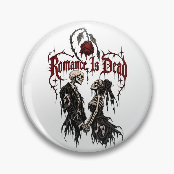Item preview, Romance Is Dead Gothic Skeleton Lovers Dark Rose Art designed and sold by SeriouslyArtistical.