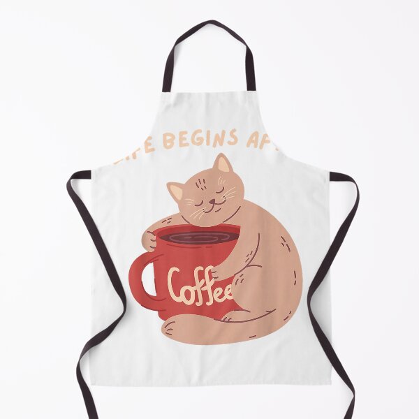 Item preview, Life Begins After Coffee - Coffee Lover Caffeine Sleepy Cat T-Shirt designed and sold by hapitoss.