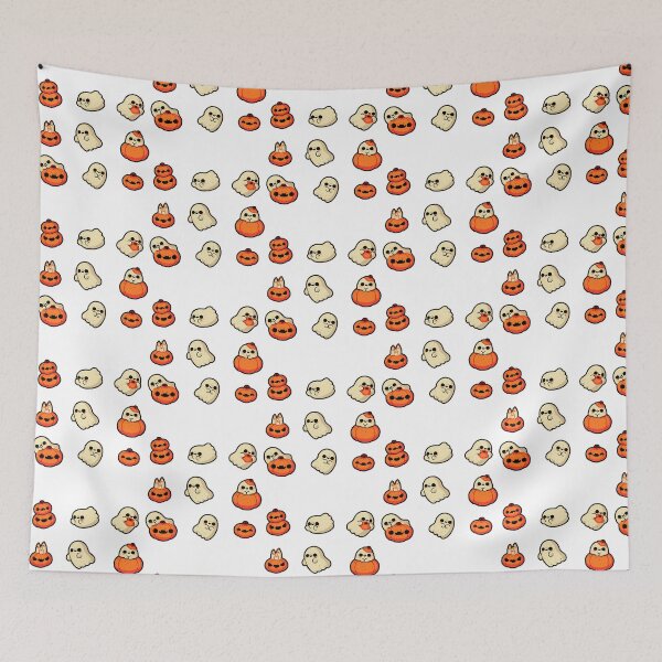 Item preview, Cute Ghost With Halloween Pumpkin designed and sold by TasuDesigners.