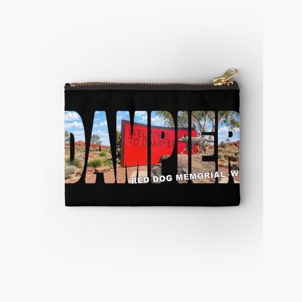 Item preview, DAMPIER Red Dog Memorial WA - Statue and Red Welcome Sign Sunny designed and sold by Adam Gormley.