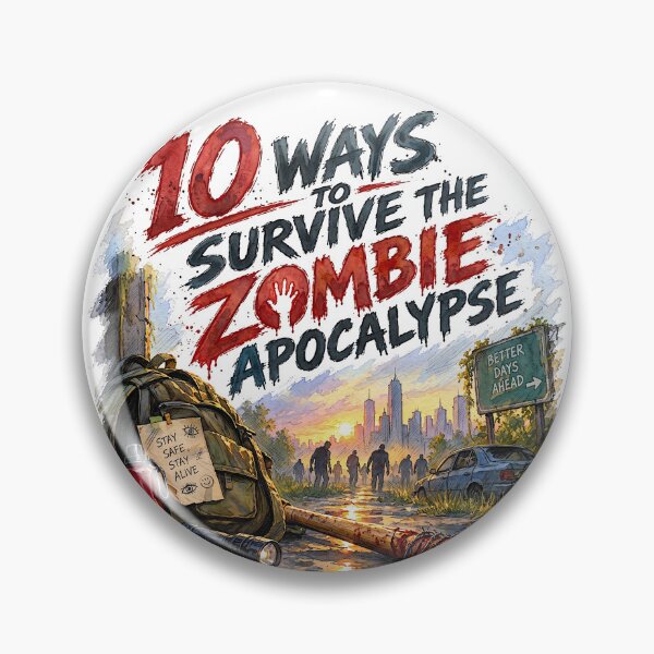 Item preview, 10 Ways to Survive the Zombie Apocalypse designed and sold by Lyric Vault - Rock on.